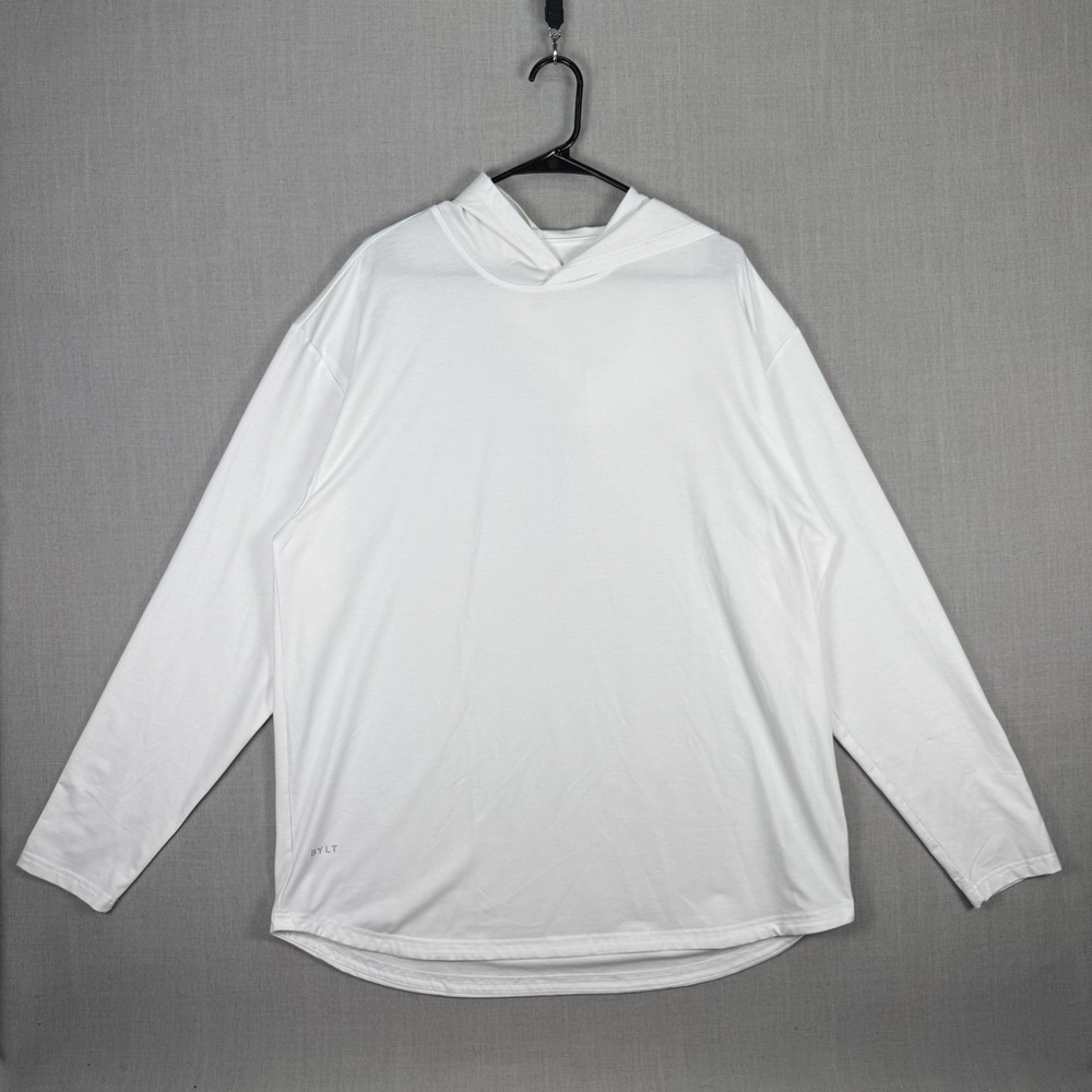 BYLT Hoodie Men's Size XXL White Premium Signature Lightweight Stretch Pullover